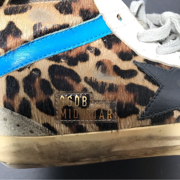 Golden Goose Mid Star Leopard Print Sneakers - Picture 8 of 15